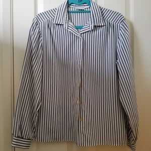 Striped long sleeve blouse